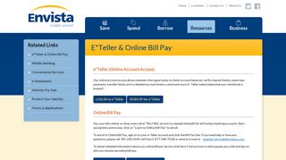 Envista Credit Union - e*Teller & Online Bil Pay