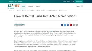 Envolve Dental Earns Two URAC Accreditations - PR Newswire