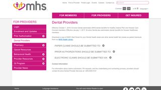 Dental Providers - MHS