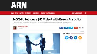 MOQdigital lands $12M deal with Enzen Australia - ARN
