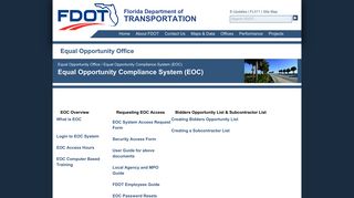 Equal Opportunity Compliance System (EOC) - FDOT