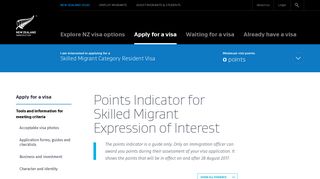 Points Indicator for Skilled Migrant Expression of Interest | Immigration ...