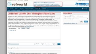 Refworld | United States Executive Office for Immigration Review (EOIR)