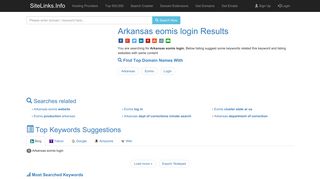 Arkansas eomis login Results For Websites Listing - SiteLinks.Info