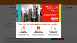 Your account | Large energy users - E.ON