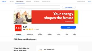 E.ON Careers and Employment | Indeed.com