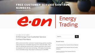 EON Energy Free Customer Service Contact Numbers