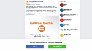 To all EON Cyber account holders:... - UnionBank of the Philippines ...