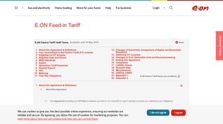 E.ON Feed-in Tariff | Tariff terms and conditions - E.ON