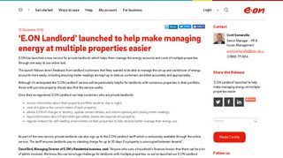 'E.ON Landlord' launched to help make managing energy at multiple ...