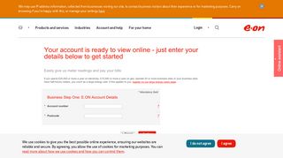 Manage your account online | Your business account - E.ON