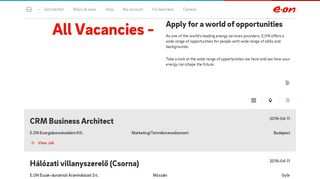 Vacancy Search - Eon-uk-careers.com