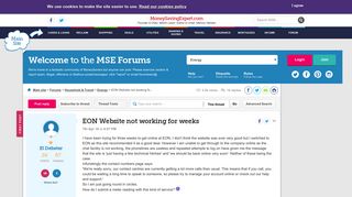 EON Website not working for weeks - MoneySavingExpert.com Forums