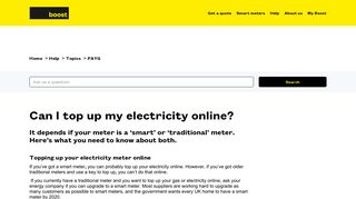 Can I top up my electricity online? | OVO Energy - Boost