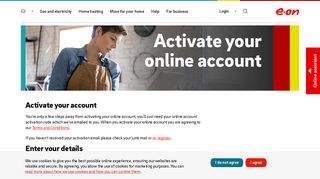 Activate your account - E.ON Energy