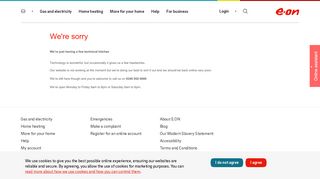 We're sorry | My account - E.ON