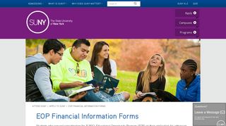 EOP Financial Information Forms - SUNY