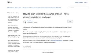 How to start with/do the course online? I have already registered and ...