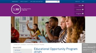Educational Opportunity Program - SUNY