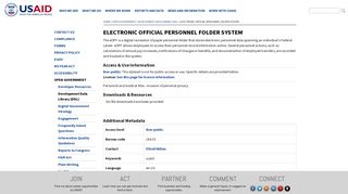 Electronic Official Personnel Folder System | U.S. Agency for ...