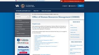 Helpful Links - Office of Human Resources Management ... - VA.gov