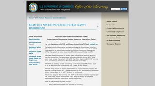 Electronic Official Personnel Folder (eOPF) Information - OHRM