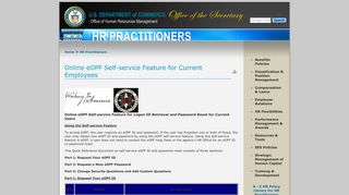 Online eOPF Self-service Feature for Current Employees - OHRM
