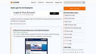 Eopf Login For Va Employees