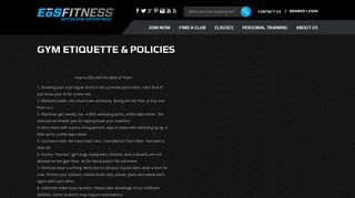EOS Fitness Memberships & Gym Etiquette