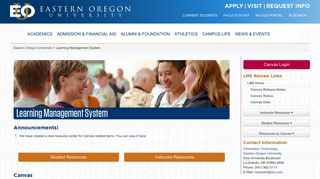 Learning Management System - Eastern Oregon University
