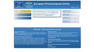 European Pharmacopoeia Online - EDQM