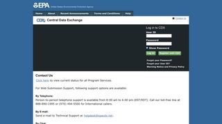 Help | Central Data Exchange | US EPA