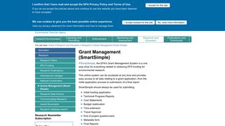 Grants Management (Smart Simple) :: Environmental Protection ... - EPA