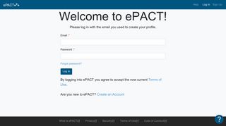 ePACT - Log In