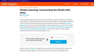 Global Learning: Connecting the World with ePals | Edutopia