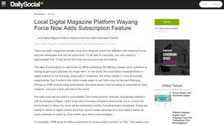 Local Digital Magazine Platform Wayang Force Now Adds ...