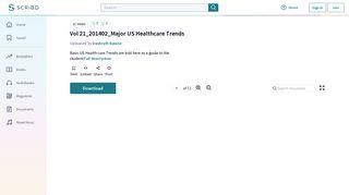 Vol 21_201402_Major US Healthcare Trends | Medicare (United ...
