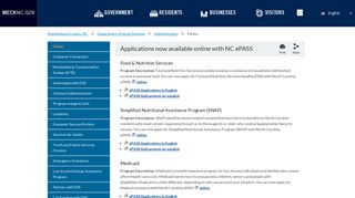 Applications now available online with NC ePASS - Mecklenburg County