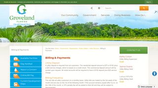 Billing & Payments | Groveland, FL - Official Website - City of Groveland