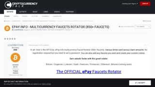 Epay.info - Multicurrency faucets rotator (850+ faucets ...