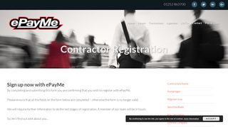 Contractor Registration - ePayMe