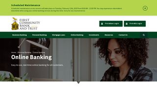 Online Banking | First Community Bank and Trust