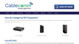 How do I change my Wi-Fi password - Crossan Cablecomm Longford
