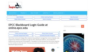 EPCC Blackboard Login Guide at online.epcc.edu | Login OZ