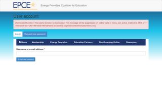 User account | EPCE - Energy Providers Coalition for Education