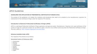 ePCO Guidelines - MITI FTA