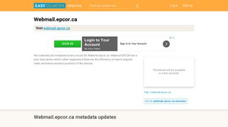 Webmail EPCOR (Webmail.epcor.ca) - EPCOR Secure Login