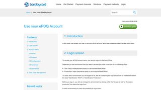 Use your ePDQ Account - ePDQ - Support for e-Commerce solutions