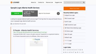 Epeople Login Alberta Health Services