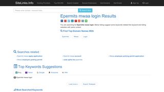 Epermits mwaa login Results For Websites Listing - SiteLinks.Info